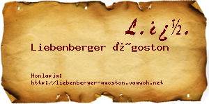 Liebenberger Ágoston névjegykártya
